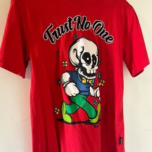 Red Graphic Tee - Trust No One Design